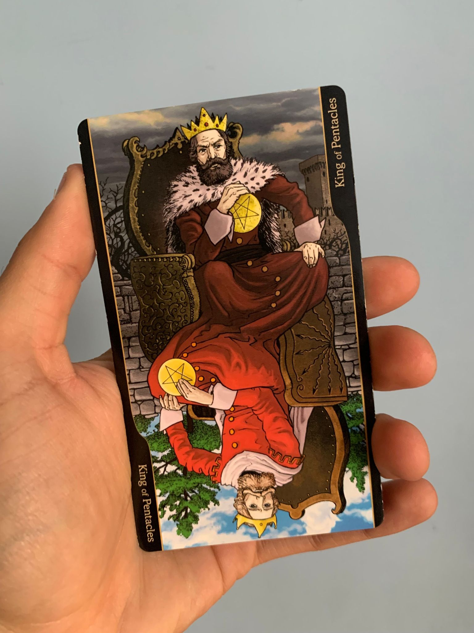 Tarot- Karta Dnia Król Denarów; Znak Zodiaku Byk