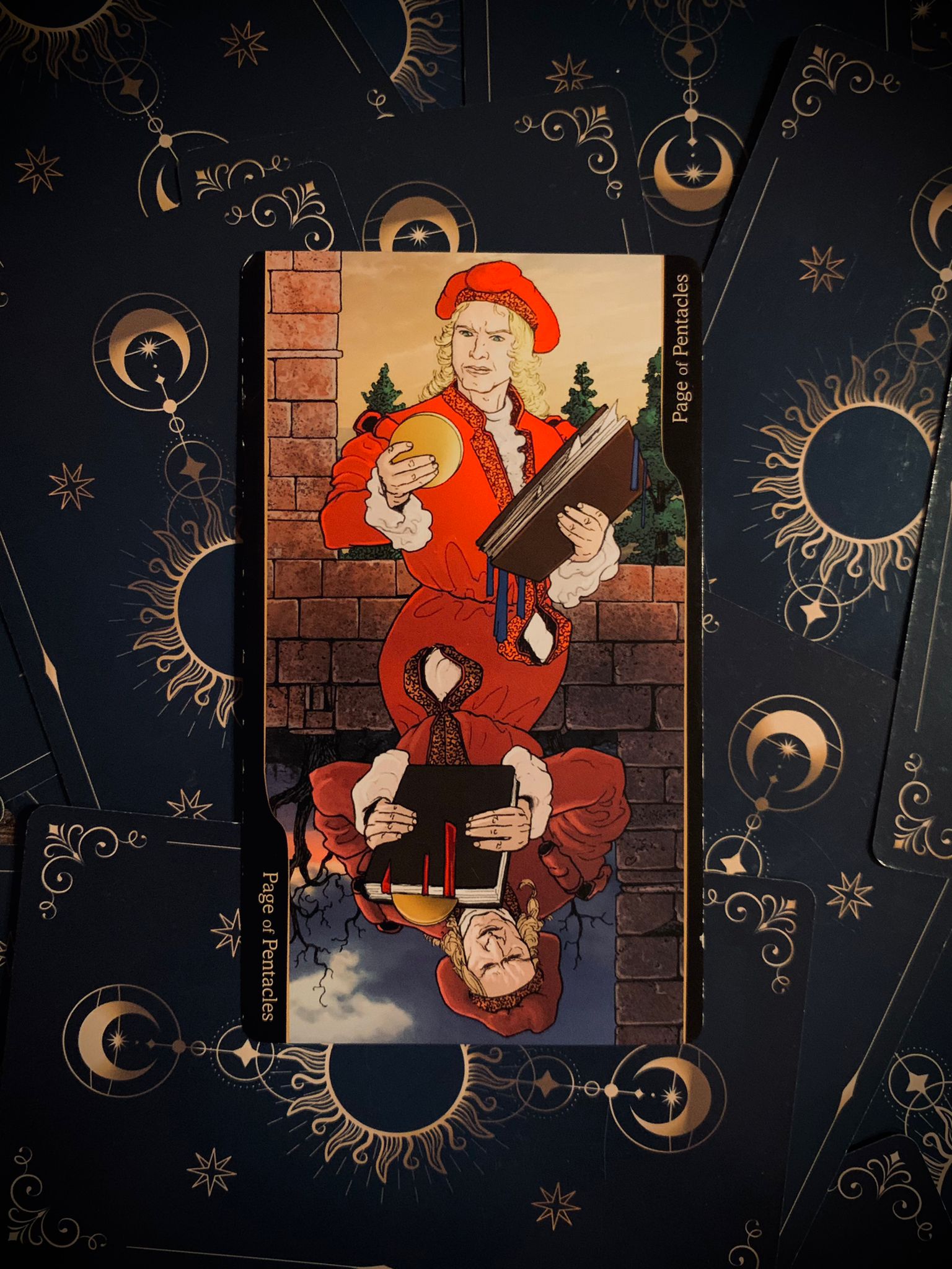 Tarot – Karta Dnia Giermek Monet;           Znak Zodiaku Baran, Byk, Bliźnięta