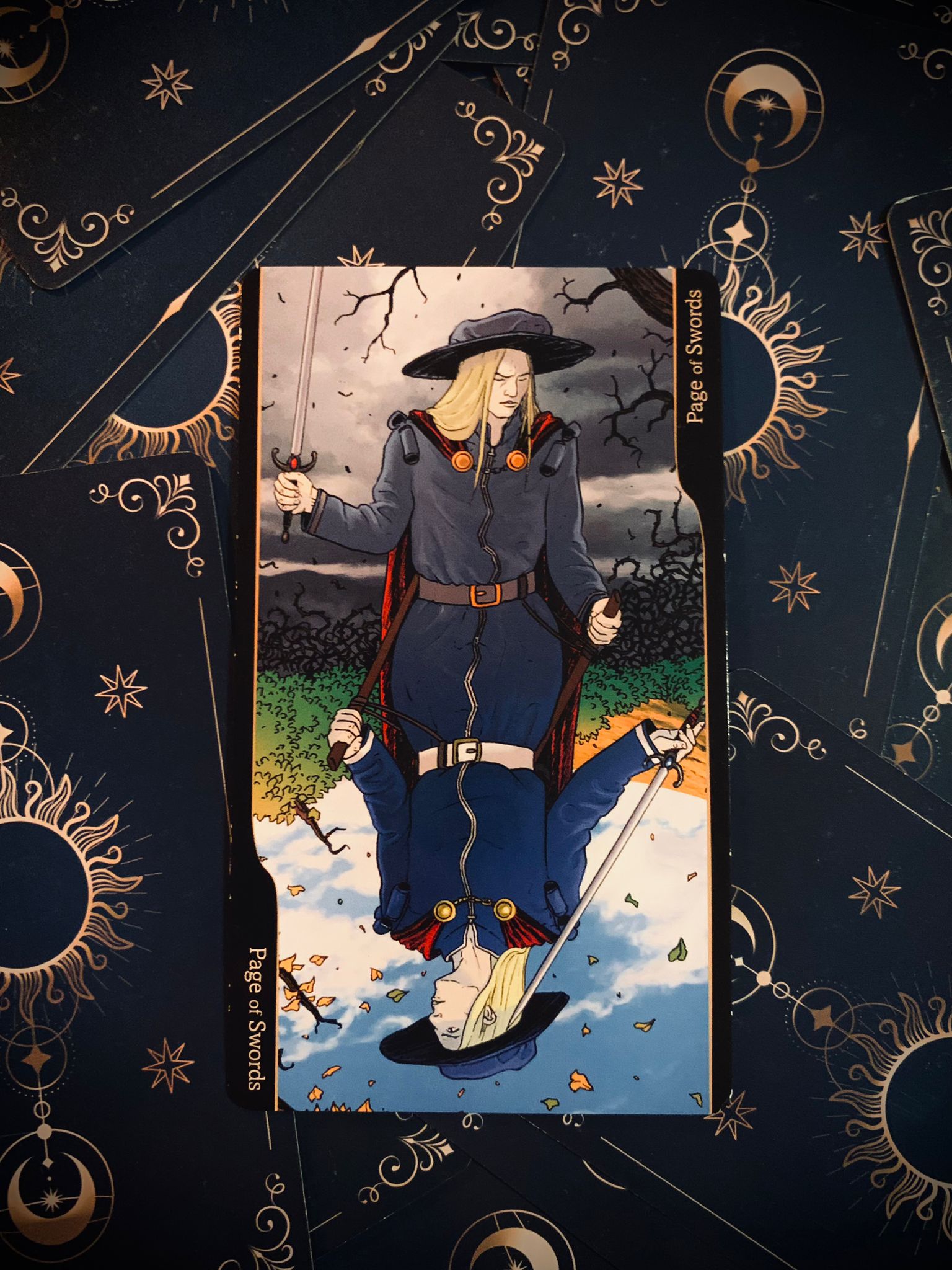 Tarot – Karta Dnia Paź Mieczy;                    Znak Zodiaku  Koziorożec, Wodnik, Ryby